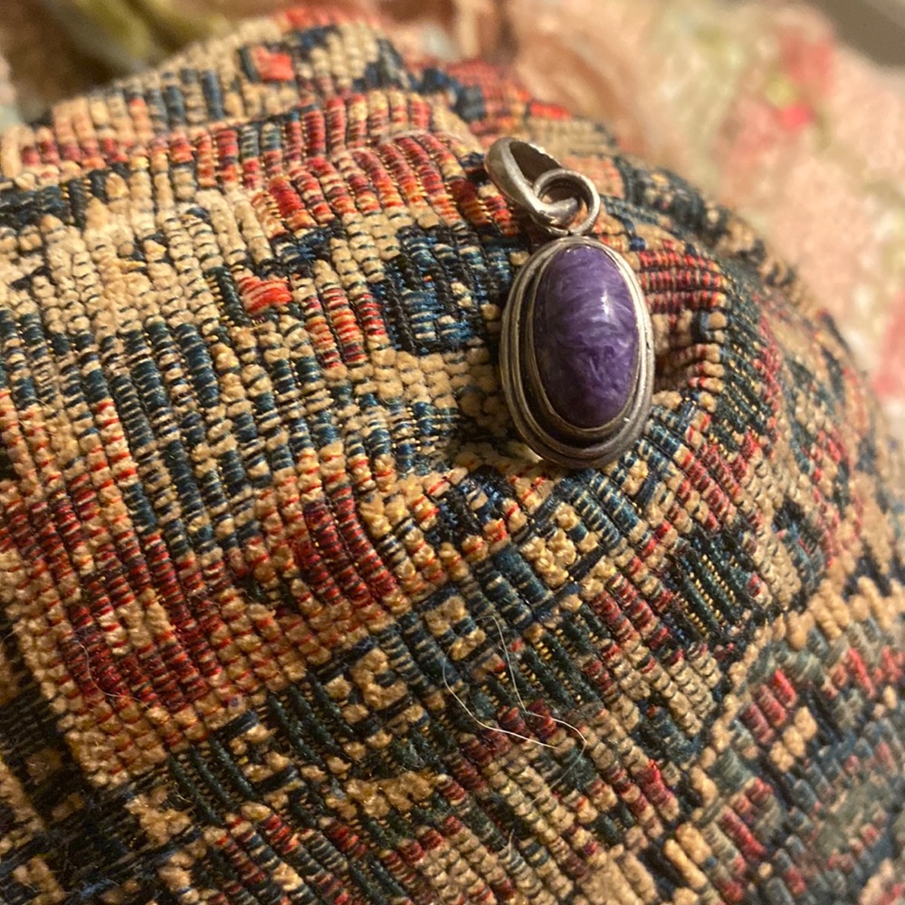 Charoite Sterling Silver Pendant